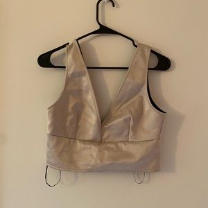 ZARA champagne crop top